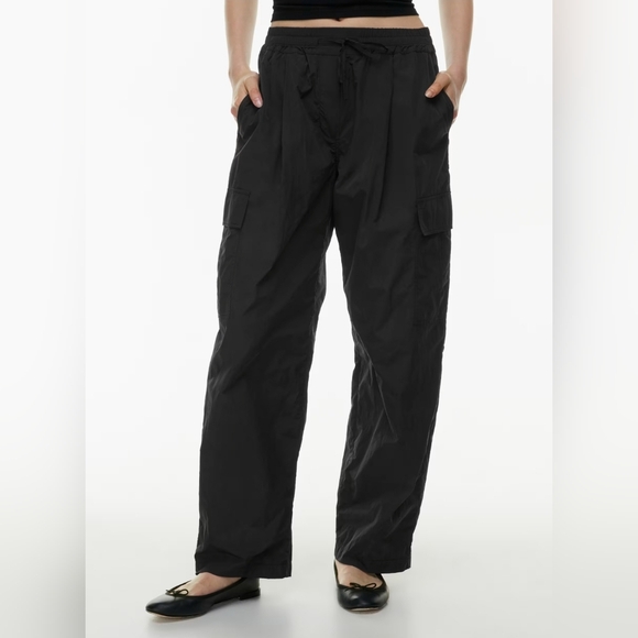 Aritzia Wilfred grotto Cargo Pant Parachute Nylon Barrel Leg Pants Mid-Rise XS - Picture 6 of 12